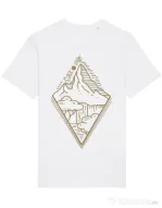 Tricou STANLEY STELLA barbat Mountain waterfall Alb