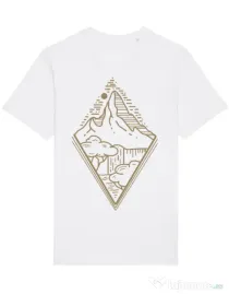 Tricou STANLEY STELLA barbat Mountain waterfall Alb