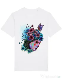 Tricou STANLEY STELLA barbat Lady and flowers Alb