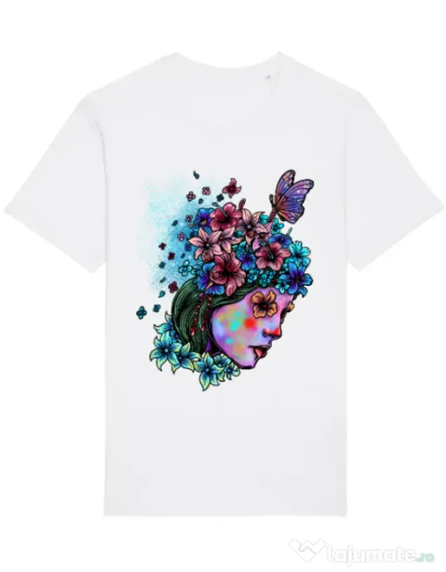 Tricou STANLEY STELLA barbat Lady and flowers Alb