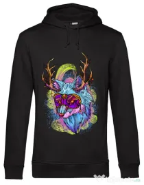 Hoodie barbat cu gluga Wolf Negru