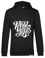 Hoodie barbat cu gluga Is this real life Negru
