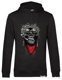 Hoodie barbat cu gluga Ape of duty Negru