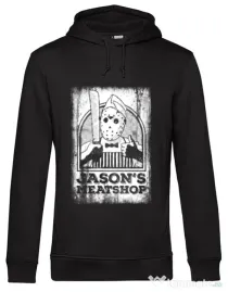 Hoodie barbat cu gluga Pleassed to meat you Negru