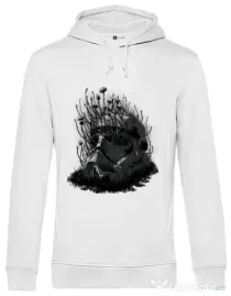 Hoodie barbat cu gluga Shroom trooper Alb