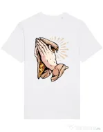 Tricou STANLEY STELLA barbat Pray for pizza Alb