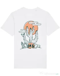 Tricou STANLEY STELLA barbat Skull and Cactus Alb
