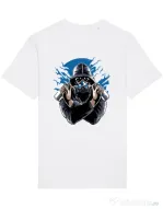 Tricou STANLEY STELLA barbat Graffiti gas mask Alb