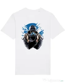 Tricou STANLEY STELLA barbat Graffiti gas mask Alb