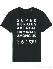 Tricou STANLEY STELLA barbat Medical heroes Negru