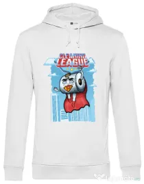 Hoodie barbat cu gluga Cleaning league toilet paper Alb