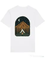 Tricou STANLEY STELLA barbat Camp mountain night Alb