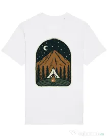 Tricou STANLEY STELLA barbat Camp mountain night Alb