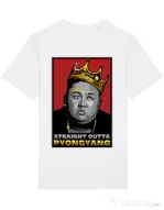 Tricou STANLEY STELLA barbat Straight outta Pyongyang Alb