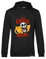 Hoodie barbat cu gluga Coffee break Negru