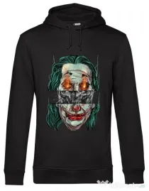 Hoodie barbat cu gluga Joker skull Negru