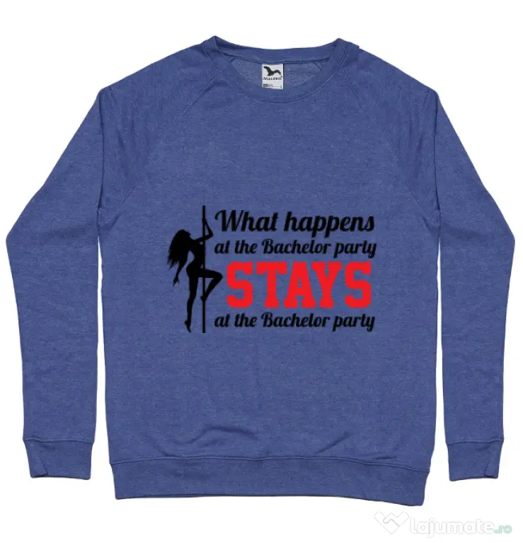 Bluza Petrecerea burlacilor ADLER Bachelor party Albastru melanj