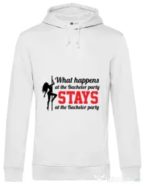Hoodie Petrecerea burlacilor B&C Bachelor party Alb
