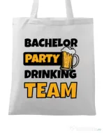 Sacosa personalizata Petrecerea burlacilor Bachelor Party Alb