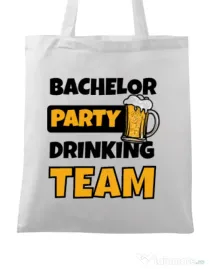 Sacosa personalizata Petrecerea burlacilor Bachelor Party Alb