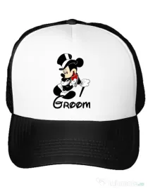Sapca personalizata Mire Groom Mickey Alb