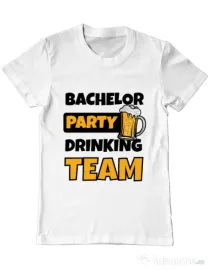 Tricou Petrecerea burlacilor ADLER Bachelor Party Alb