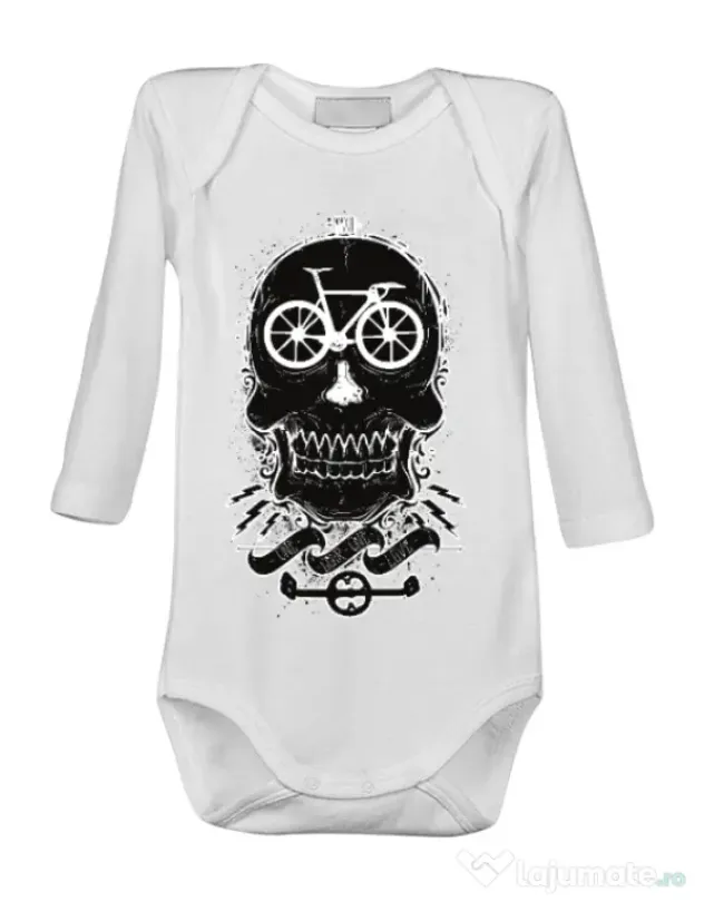 Baby body Bicycle love Alb