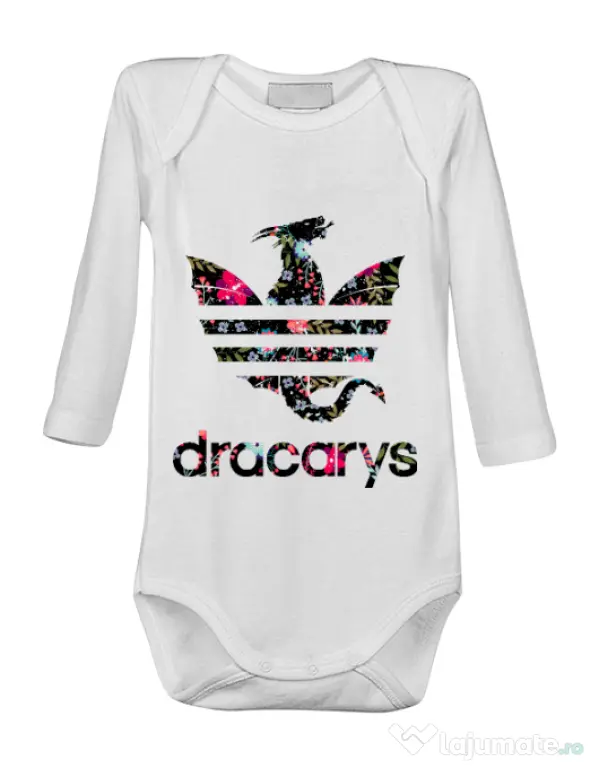 Baby body Flower dracarys Alb