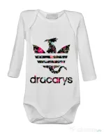 Baby body Flower dracarys Alb