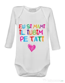 Baby body Il iubim pe tati Alb