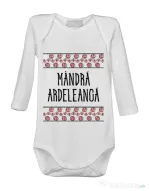 Baby body Mandra ardeleanca Alb