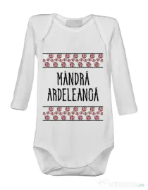 Baby body Mandra ardeleanca Alb