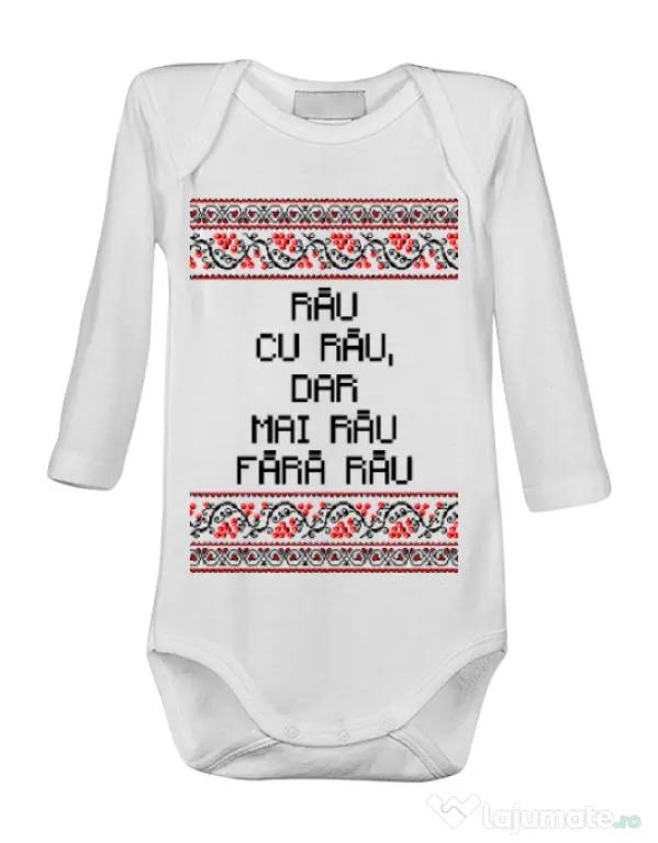 Baby body Rau cu rau Alb