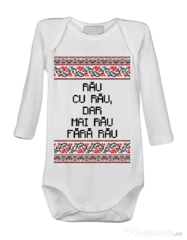 Baby body Rau cu rau Alb
