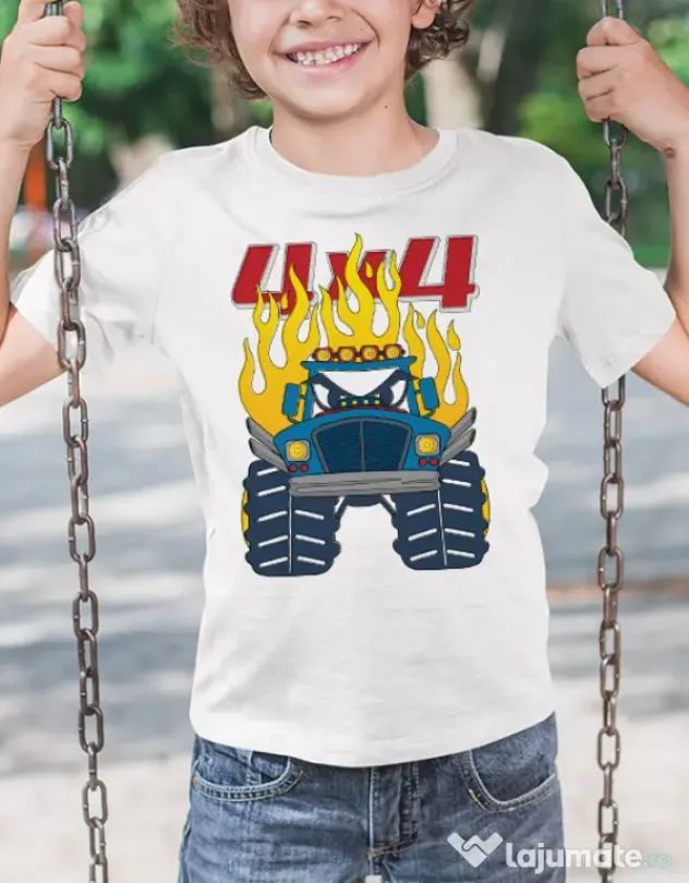 Tricou de colorat Monster truck cartoon