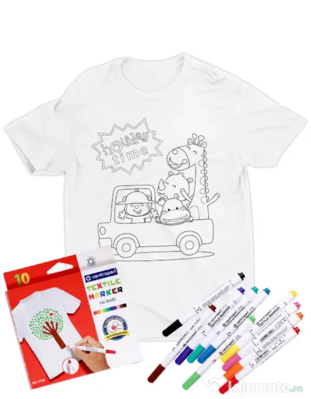 Tricou de colorat Holiday time