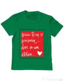 Tricou ADLER copil Nu am stilou Verde mediu