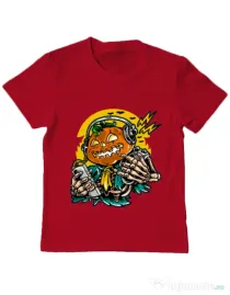 Tricou ADLER copil Pumpkin Music Rosu