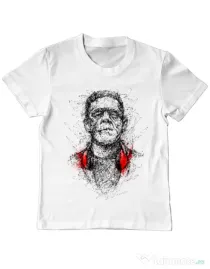Tricou ADLER copil Frankenscratch Alb