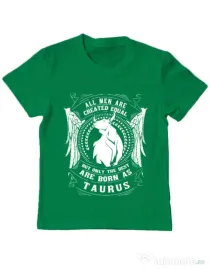 Tricou ADLER copil The best men are born as Taurus Verde mediu