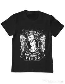 Tricou ADLER copil The best women are born as Virgo Negru