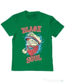 Tricou ADLER copil Black soul Verde mediu