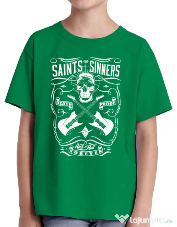 Tricou ADLER copil Death proof II Verde mediu