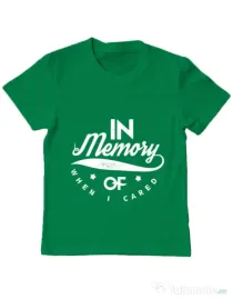 Tricou ADLER copil In memory of when I cared Verde mediu