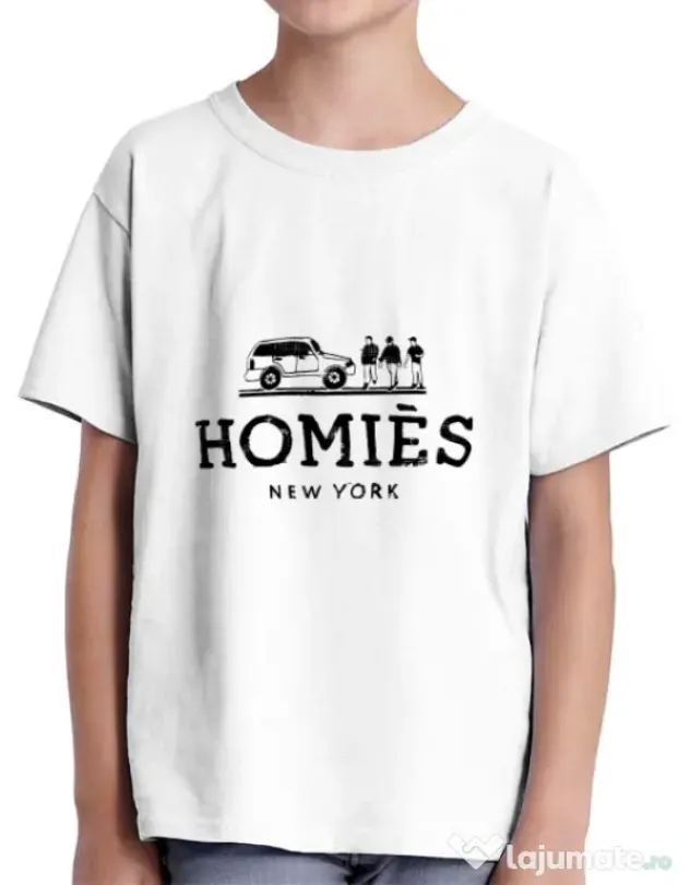 Tricou ADLER copil Homies Alb