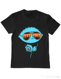Tricou ADLER copil Dj Stewie Negru