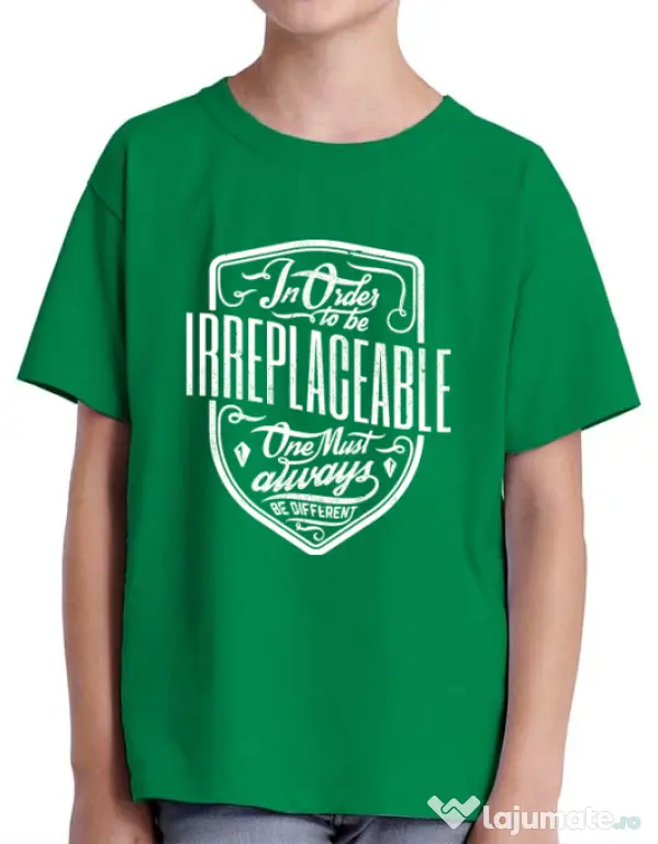 Tricou ADLER copil Irreplaceable Verde mediu