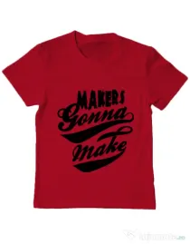 Tricou ADLER copil Makers gonna make Rosu