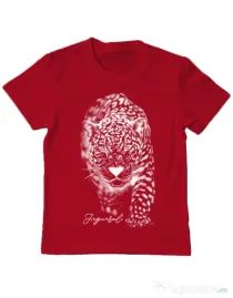 Tricou ADLER copil Jaguarul Alb Rosu