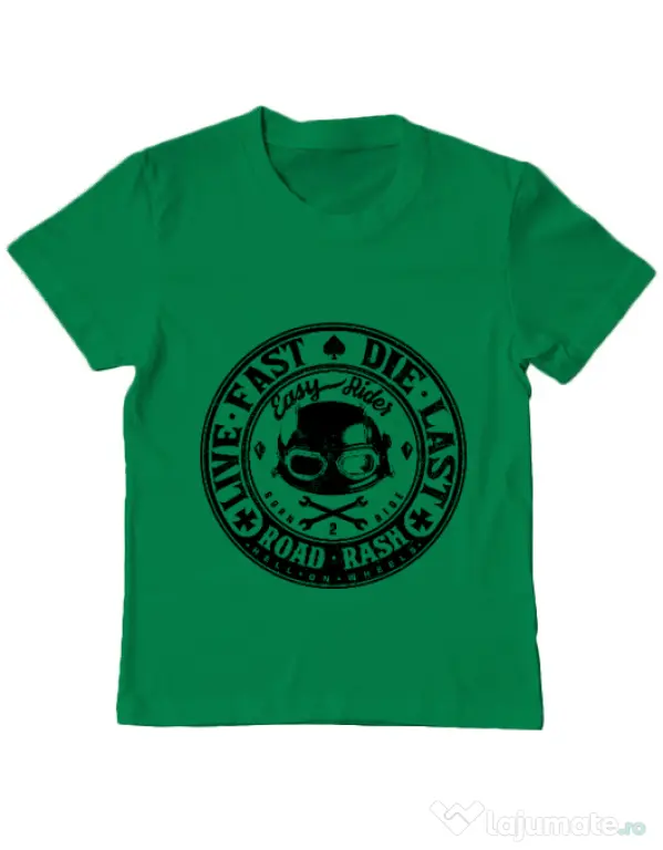 Tricou ADLER copil Road rash Verde mediu